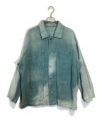 AURALEEオーラリー）の古着「WASHI DUCK CANVAS BLOUSON」｜グリーン