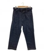 BLURHMSブラームス）の古着「12.9oz Denim Long Belted Pants」｜インディゴ