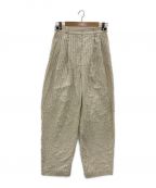 TODAYFULトゥデイフル）の古着「Jacquard Stripe Trousers」｜ベージュ