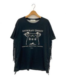 Azuma（アズマ）の古着「SATANISM FRINGE T-SHIRT」｜ブラック×グレー