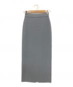 AURALEEオーラリー）の古着「WOOL RECYCLE POLYESTER HIGH GAUGE RIB KNIT SKIRT」｜ブルーグレー