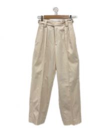 SOFTHYPHEN（ソフトハイフン）の古着「Belted pin tuck trousers」｜アイボリー