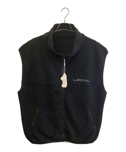 Local Golf（ローカルゴルフ）Local Golf (ローカルゴルフ) Simple Fleece VEST ブラック サイズ:M/L 未使用品の古着・服飾アイテム