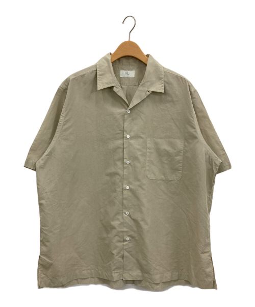 HERILL（ヘリル）HERILL (ヘリル) Cotton Silk Open Collar S/S Shirts ベージュ サイズ:2の古着・服飾アイテム