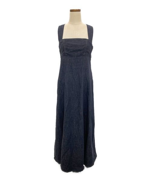 Lachement（ラシュモン）Lachement (ラシュモン) JAPAN DENIM (ジャパンデニム) BACK DESIGN FLARE DRESS インディゴ サイズ:1の古着・服飾アイテム