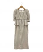 HER LIP TOハーリップトゥ）の古着「Allure Tweed Midi Dress」｜アイボリー