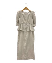 HER LIP TO（ハーリップトゥ）の古着「Allure Tweed Midi Dress」｜アイボリー