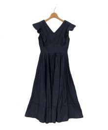 HER LIP TO（ハーリップトゥ）の古着「Eternal Lace Trimmed Dress」｜ネイビー