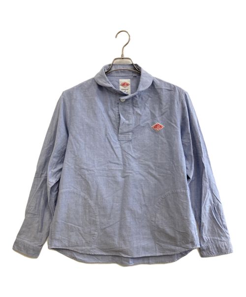 DANTON（ダントン）DANTON (ダントン) ショールカラープルオーバーシャツ ブルー サイズ:42の古着・服飾アイテム