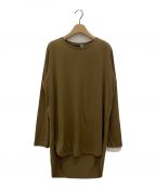 ATONエイトン）の古着「SUVIN 60/2 LONGSLEEVE ROUNDED HEM」｜ブラウン