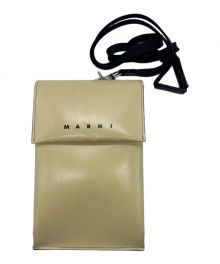 MARNI（マルニ）の古着「マルチ フォンケース / ショルダーポーチ」｜ベージュ×グリーン