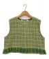 PERVERZE（パーバーズ）の古着「Tweed Knit Vest」｜グリーン