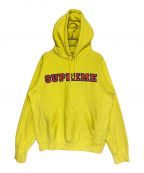 SUPREMEシュプリーム）の古着「Cord Collegiate Logo Hooded Sweatshirt」｜イエロー