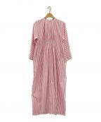 mala KALANCHOEマーラ カランコエ）の古着「Poplin Stripe Smocking Dress」｜ピンク