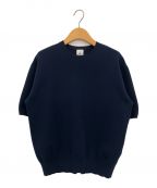 6(ROKU) BEAUTY&YOUTHロク ビューティーアンドユース）の古着「Milano rib short sleeve knit」｜ネイビー