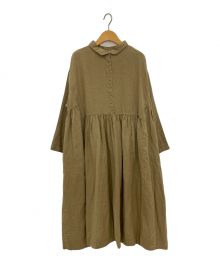 nest Robe（ネストローブ）の古着「アシンメトリーリネンワンピース」｜ベージュ