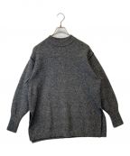 BATONERバトナ―）の古着「FLEECE WOOL BACK LOOP MOCK NECK TUNIC　ニット　BN-22FL-041　」｜ブラック