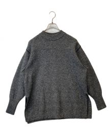 BATONER（バトナ―）の古着「FLEECE WOOL BACK LOOP MOCK NECK TUNIC　ニット　BN-22FL-041　」｜ブラック