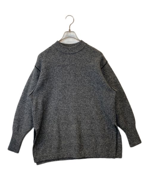 BATONER（バトナ―）BATONER (バトナ―) FLEECE WOOL BACK LOOP MOCK NECK TUNIC　ニット　BN-22FL-041　 ブラック サイズ:1の古着・服飾アイテム