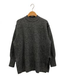 BATONER（バトナ―）の古着「FLEECE WOOL BACK LOOP MOCK NECK TUNIC」｜ブラック