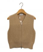 CLANEクラネ）の古着「ZIP COMPACT KNIT VEST」｜ベージュ