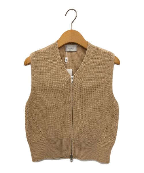 CLANE（クラネ）CLANE (クラネ) ZIP COMPACT KNIT VEST ベージュ サイズ:1の古着・服飾アイテム