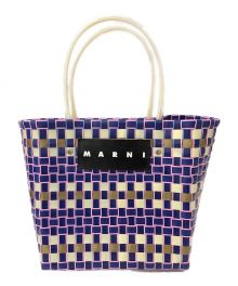 MARNI（マルニ）の古着「ミニバスケットバッグ」｜ブルー×ピンク