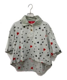 Vivienne Westwood RED LABEL（ヴィヴィアンウエストウッドレッドレーベル）の古着「CLOWNエンブロイダリー カノコポロシャツ」｜グレー