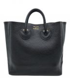 YOUNG & OLSEN The DRYGOODS STOREヤングアンドオルセン ザ ドライグッズストア）の古着「EMBOSSED LEATHER TOTE」｜ブラック