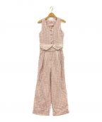 CALNAMURカルナムール）の古着「2WAY TWEED CHECK BEST JUMPSUIT」｜ピンク