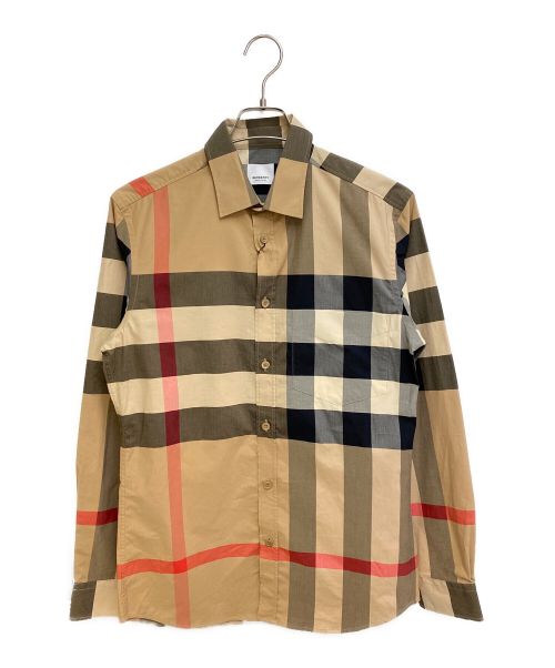 BURBERRY（バーバリー）BURBERRY (バーバリー) コットンポプリンバーバリーチェックシャツ ベージュ サイズ:Sの古着・服飾アイテム