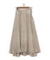 ATON（エイトン）の古着「LINEN VISCOSE GATHERED SKIRT」｜ベージュ