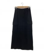 EVERYDAY I LIKE.エヴリデイ アイ ライク）の古着「Warm Sweat Cargo Skirt」｜ブラック