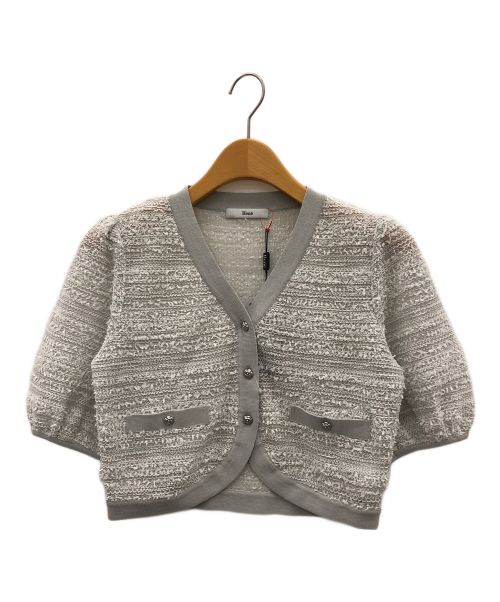 Rene（ルネ）Rene (ルネ) Tweedy Knit Cardigan グレー サイズ:36の古着・服飾アイテム