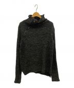 D.HYGENディーハイゲン）の古着「Shetland Wool Linen Bottleneck Pullover」｜グレー