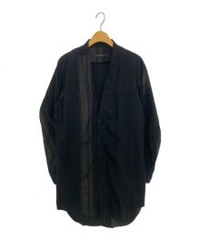 D.HYGEN（ディーハイゲン）の古着「Crack Random Stripes jacquard Long Shirts」｜ブラック