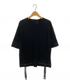 D.HYGENディーハイゲン）の古着「Soft Cotton Jersey Zip-Open T-Shirt」｜ブラック