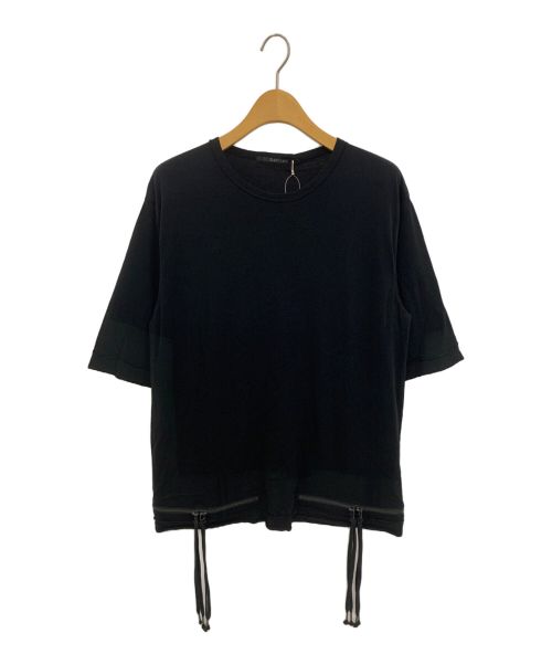 D.HYGEN（ディーハイゲン）D.HYGEN (ディーハイゲン) Soft Cotton Jersey Zip-Open T-Shirt ブラック サイズ:1の古着・服飾アイテム