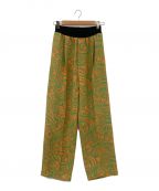 INSCRIREアンスクリア）の古着「Big Paisley Pants」｜黄緑