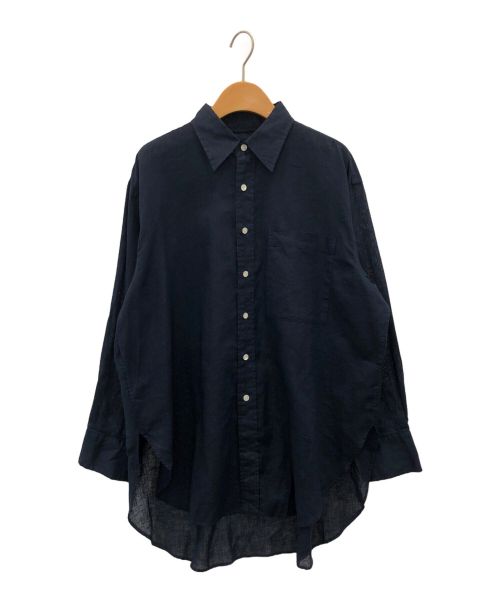 Spick and Span（スピックアンドスパン）Spick and Span (スピックアンドスパン) コットンリネンルーズシャツ ネイビー サイズ:-の古着・服飾アイテム