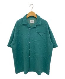 Ameri（アメリ）の古着「MATELASSE OPEN COLLAR SHIRT」｜グリーン