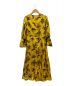 ERDEM (アーデム) EVA FLORAL PRINT V-NECK SATIN MIDI DRESS イエロー サイズ:UK8：10000円