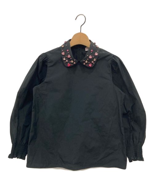 RED VALENTINO（レッドヴァレンティノ）RED VALENTINO (レッドヴァレンティノ) Black Crisp Shirt ブラック サイズ:36の古着・服飾アイテム