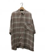 REMI RELIEF×L'appartementレミレリーフ×アパルトモン）の古着「CHECK 2WAY SHIRT」｜ベージュ