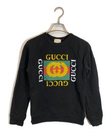 GUCCI（グッチ）の古着「GUCCI ロゴ スウェットシャツ」｜ブラック