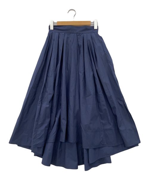 MADISON BLUE（マディソンブルー）MADISON BLUE (マディソンブルー) TUCK VOLUME SKIRT（タックボリュームスカート） ネイビー サイズ:02の古着・服飾アイテム