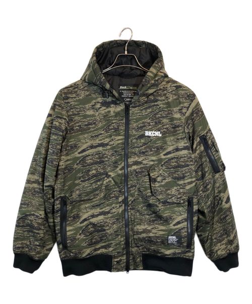 BACK CHANNEL（バックチャンネル）BACK CHANNEL (バックチャンネル) NYLON 3LAYER HOODED JACKET オリーブ サイズ:SIZE Lの古着・服飾アイテム