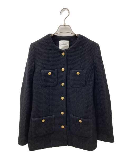 Lisiere（リジェール）Lisiere (リジェール) Long Tweed Jacket ブラック サイズ:SIZE 38の古着・服飾アイテム