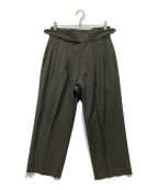 RAINMAKERレインメーカー）の古着「STUD BUTTON GURKHA TROUSERS」｜カーキ