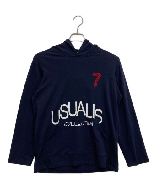 USUALIS（ウザリス）USUALIS (ウザリス) カットソーパーカー ネイビー サイズ:Sの古着・服飾アイテム